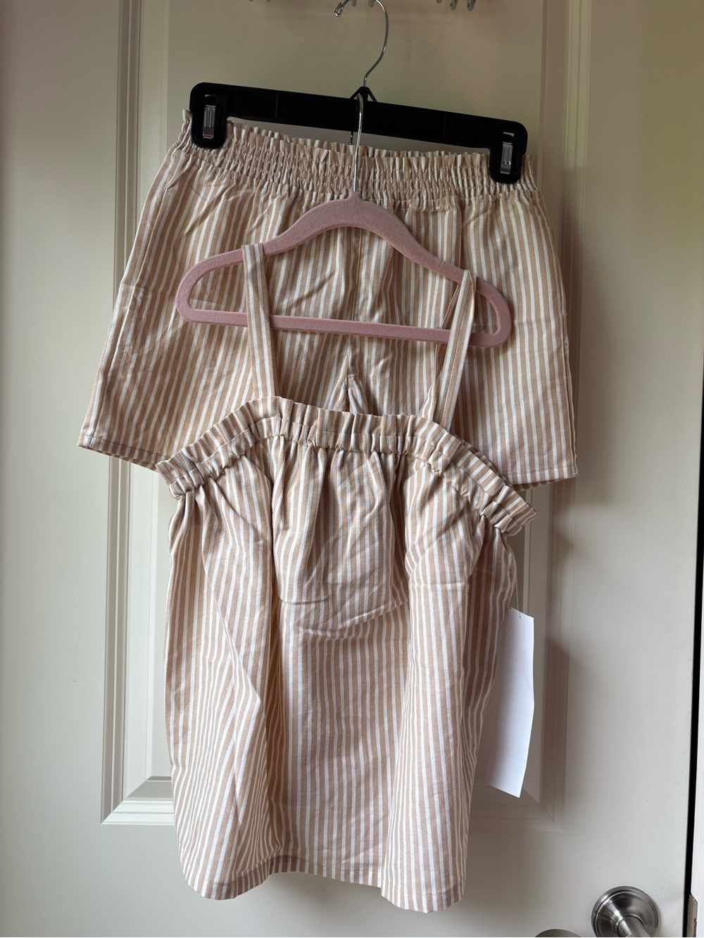GAP Beige & White Striped Sleeveless Pajama Set, Size 10- NWT